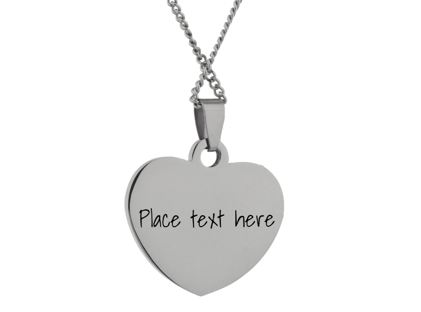 Heart Necklace - Custom engraved