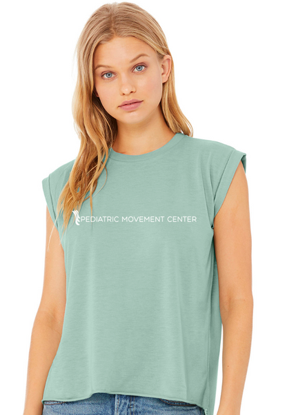 Bella + Canvas Ladies' Flowy Muscle T-Shirt with Rolled Cuff