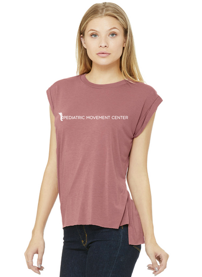 Bella + Canvas Ladies' Flowy Muscle T-Shirt with Rolled Cuff